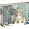 CLE puzzle 500 Compact Cat & Bunny 35539 - obrazek 2