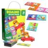 WOOPIE Gra Edukacyjna Transport Zwierzęta Puzzle Domino Montessori - obrazek 2