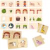 VIGA Drewniana Układanka Puzzle Przeciwieństwa - obrazek 2