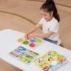 VIGA Drewniane Puzzle Układanka Montessori 2w1 Figurki Pojazdy - obrazek 8