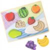 VIGA Drewniane Puzzle Układanka Montessori 2w1 Figurki Owoce - obrazek 2