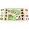 VIGA Drewniane Puzzle Odgadnij Po Cieniu - Farma Układanka 17 el. - obrazek 3