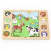 VIGA Drewniane Puzzle Odgadnij Po Cieniu - Farma Układanka 17 el. - obrazek 5