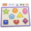 VIGA Drewniane Kolorowe Puzzle Z Pinezkami Kształty - obrazek 3