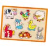 Drewniane Puzzle Farma Układanka Viga Toys - obrazek 2