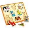 Drewniane Puzzle Farma Układanka Viga Toys - obrazek 3