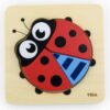 VIGA Pierwsze drewniane Puzzle maluszka Biedronka - obrazek 4