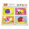 VIGA Drewniane Puzzle Owady 4w1 - obrazek 4