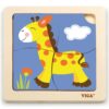 VIGA Poręczne Drewniane Puzzle Żyrafa - obrazek 2
