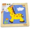 VIGA Poręczne Drewniane Puzzle Żyrafa - obrazek 6