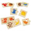 VIGA Drewniane Puzzle Nakarm Zwierzątko Co jedzą Zwierzęta Układanka - obrazek 4