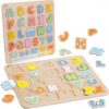 CLASSIC WORLD Drewniane Puzzle Montessori Układanka Nauka Alfabetu Liter Słów 27 el. - obrazek 2