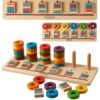 MASTERKIDZ Układanka Nauka Liczenia i Kolorów Sorter Montessori - obrazek 2