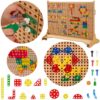 MASTERKIDZ Zestaw Geometrycznych Kształtów Klocków do Paneli Ściennych STEM 260 el. - obrazek 2