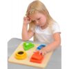 Drewniany Sorter Kształtów Materiałów Faktury Powierzchni Masterkidz - obrazek 2