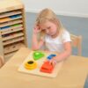 Drewniany Sorter Kształtów Materiałów Faktury Powierzchni Masterkidz - obrazek 4