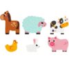 Tooky Toy Drewniane Puzzle Wielowarstwowe Tablica Zwierzątka na Farmie 7 el. - obrazek 6