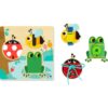 Tooky Toy Drewniana Tablica Edukacyjna Sorter Trening Ćwiczenia Sznurek Guzik Klamerka - obrazek 2