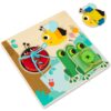 Tooky Toy Drewniana Tablica Edukacyjna Sorter Trening Ćwiczenia Sznurek Guzik Klamerka - obrazek 3