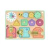 TOOKY TOY Tablica Manipulacyjna Zamki Zębatki Sorter Zegar - obrazek 2