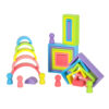KX3508 Klocki drewniane edukacyjne układanka tęcza puzzle montessori tęcza kolorowe - obrazek 4