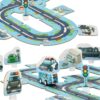 KX3822 Tor samochodowy puzzle policja pojazdy miasto 47 elementów - obrazek 8