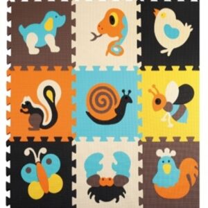 KX5208 Puzzle piankowe mata dla dzieci 9 el. kolorowe 85cm x 85cm x 1cm