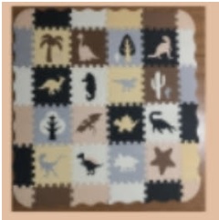 KX5421 Puzzle piankowe mata / kojec 36el. dinozaury 143cm x 143cm x1cm