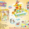 KX7838_4 Puzzle Klocki w walizce + wkrętarka 258 el. - obrazek 2