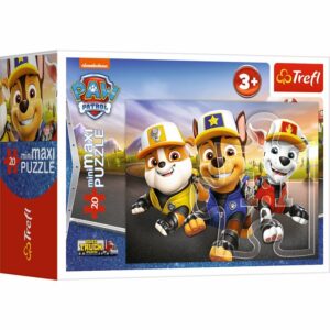 ND17_ZB-168464 Puzzle 20el miniMaxi Wesołe pieski. Psi Patrol. PAW PATROL 21144, 21145, 21146, 21147 (56038) TREFL cena za 1 sztukę