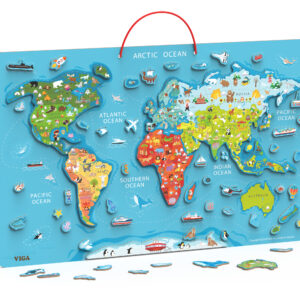 ND18_3271 Viga 44508 2w1 Tablica edukacyjna z magnetyczną mapą świata