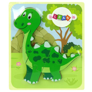 ND24_10345 Drewniane Puzzle Dinozaur Isanosaurus Zielony 5904665991848
