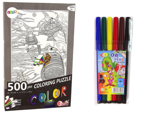 ND24_14155 Puzzle Do Kolorowania 500 Elementów Ryby Ocean 5905679070390