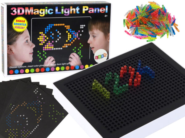 ND24_17402 Magiczna Tablica Edukacyjna 3D Podświetlana Układanka 180 ele. 5905991002680