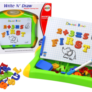 ND24_17999 Tablica Edukacyjna Magnetyczna Literki Cyferki Pisak Gąbka 5905991008750