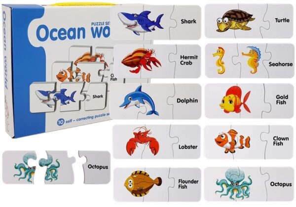 ND24_7808 Puzzle Edukacyjne Układanka Świat Oceanów 10 Połączeń  5903802453997