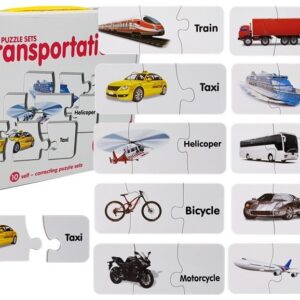 ND24_7810 Puzzle Edukacyjne Układanka Transport 10 Połączeń  5903802454017