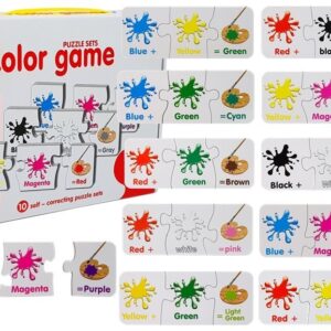 ND24_7814 Puzzle Edukacyjne Kolory Angielski 10 Połączeń  5903802454055
