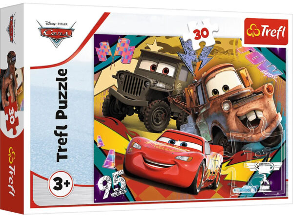 ND39_509567 PUZZLE 30EL TREFL ROZPEDZONE SAMOCHODY PUD