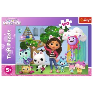 ND39_521086 PUZZLE 100EL TREFL KOCI DOMEK GABI PUD