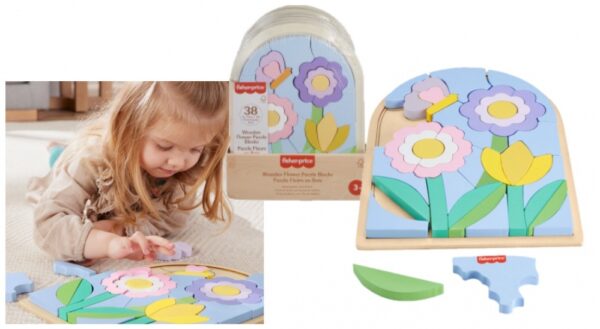 ND39_549984 FP WOOD PUZZLE UKLADANKA KWIATY HXT97 FOL6