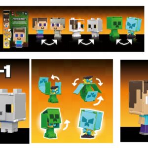 ND39_554965 MINECRAFT FIGURKA Z TRAKSFOR 2W1 MIX HTL43 PUD5