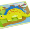 ND24_10341 Drewniane Puzzle Dinozaur Stegosaurus Żółty  5904665991800 - obrazek 3