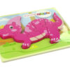 ND24_10344 Drewniane Puzzle Dinozaur Corythosaurus Różowy  5904665991831 - obrazek 3