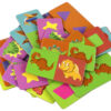 ND24_16516 Gra Logiczna Puzzle Dwustronne Domino Dinozaury 10cm x 5cm 28 El. 5905884450253 - obrazek 3