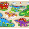 ND24_16695 Drewniane Puzzle 3D Dla Dzieci Gra Logiczna Układanka Dinozaury 11 El. 5905884452813 - obrazek 2