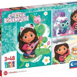 CLE puzzle 3x48 SuperKolor Domek Gabby 25290
