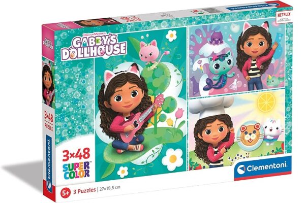 CLE puzzle 3x48 SuperKolor Domek Gabby 25290