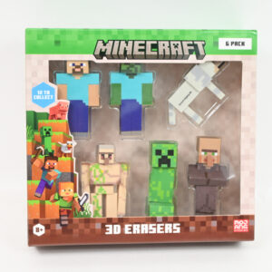 MINECRAFT 3D Erasers 6pack DeluxeBox vA 10937