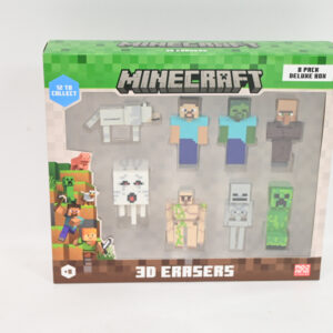 MINECRAFT 3D Erasers 8pack DeluxeBox vA 10944